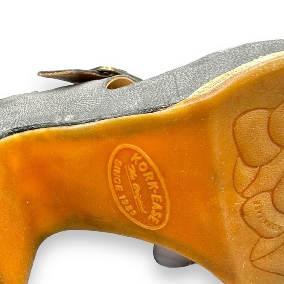 Kork-Ease San Carlos Distressed Slingback Platform Sandals, Dark Grey, Size 11 - Picture 14 of 15